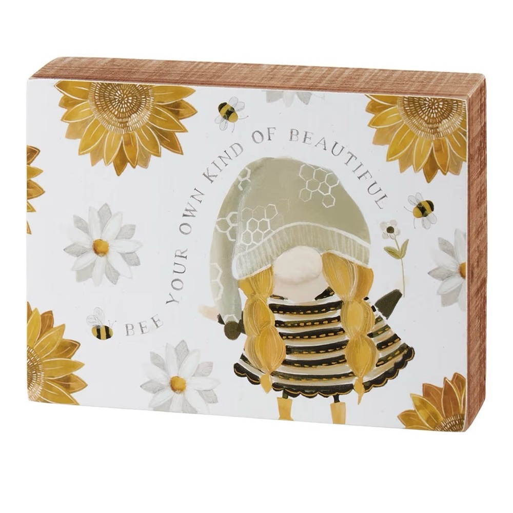 Primitives by Kathy Gnome “Be Your Own Kind of Beautiful” Wooden Box Sign